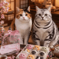 Tabby Cat Eating GIF