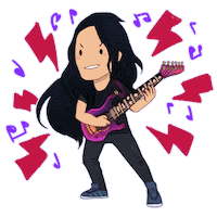 Guitar Player Concert Sticker