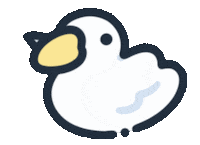 eveoart duck angry duck duck with knife duck knife Sticker