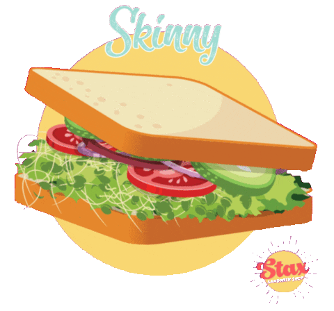 StaxofStax lunch sandwich vegetarian skinny Sticker