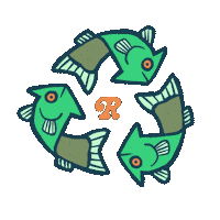 Fish Fishing Sticker by recast market