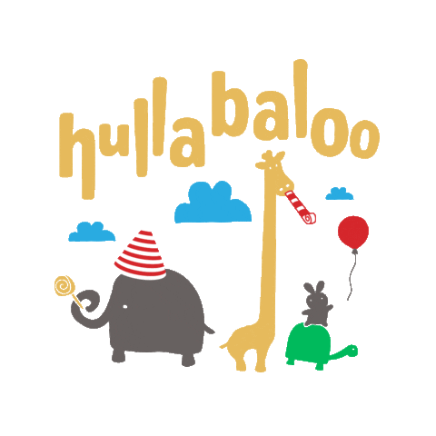 hullabaloo_gr giphyupload party kids gift Sticker