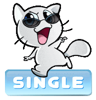 Click Me Valentines Day Sticker by Créu Cat