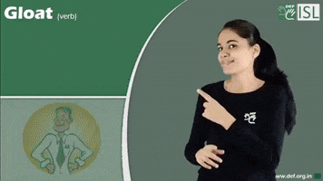 Gloat Sign Language GIF by ISL Connect