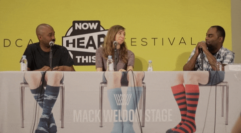 lauren lapkus laughing GIF by Now Hear This podcast Festival