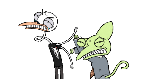Angry Slap Fight Sticker by Augenblick Studios