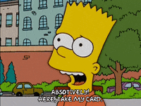 happy bart simpson GIF