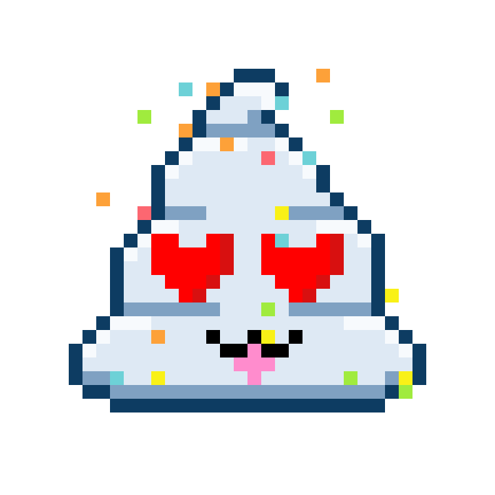 Pixel Shitting Sticker by Poopies.io