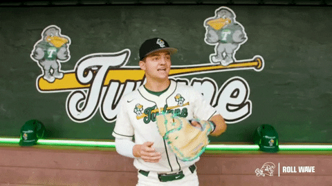 College Baseball Lee GIF by GreenWave
