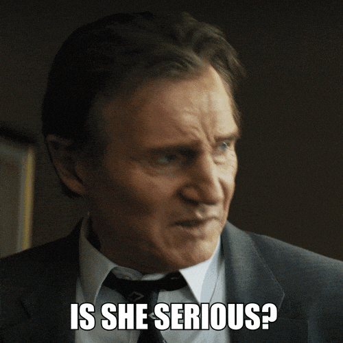 Liam Neeson Is He Serious GIF by The Naked Gun Movie