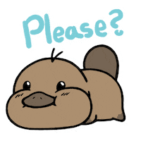 water please Sticker by Aminal Stickers