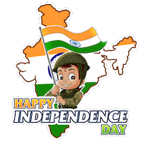15 August India Sticker by Chhota Bheem