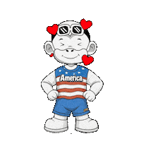 American Dream Love Vibes Sticker by Zhot