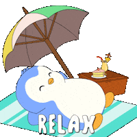 Relaxed Summer Sticker by Pudgy Penguins