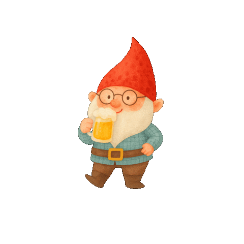 Giocabosco giphygifmaker gnome birra gnomo Sticker