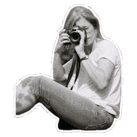 Schwarz-Weiss Portrait Sticker by Jannette Kneisel