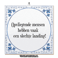 Humor Landing Sticker by Tegelspreuken.nl