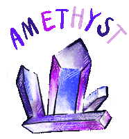 aetherbeautyco crystal stone amethyst aetherbeautyco Sticker