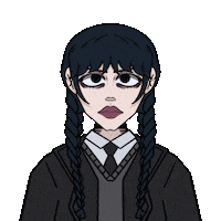Happy Wednesday Addams Sticker