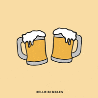 beer cheers GIF by HelloGiggles