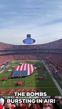 Football Fans Sing National Anthem