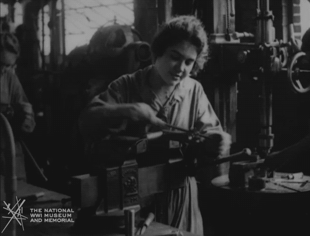 NationalWWIMuseum giphyupload woman women black and white GIF