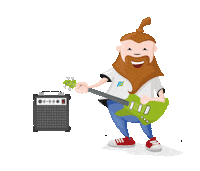 Rock N Roll Sticker by finefloor