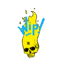 Fire Skull Sticker