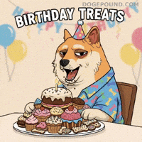 Happy Birthday Eating GIF by Doge Pound