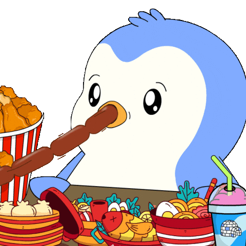 Hungry Penguin Sticker by Pudgy Penguins