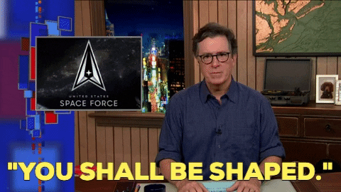 Stephen Colbert Space Force GIF by The Late Show With Stephen Colbert