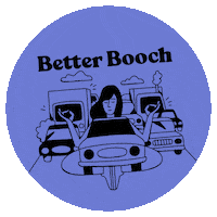 Meditation Peach Sticker by Better Booch