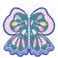 Glitter Butterfly Sticker by Daisy Lemon