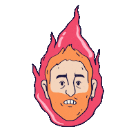 Burn Out Fire Sticker by Wellhub