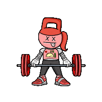 KettlebellGainsApparel love heart women girls Sticker