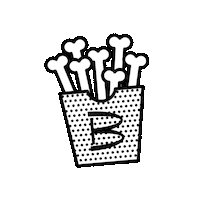 Bones Eating Sticker by brandneo