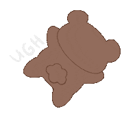 Tired Face Down Sticker