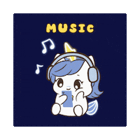 Musik Tune In Sticker by Brave Unicorn