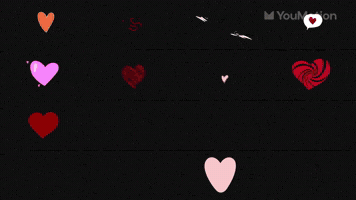 Catoon Hearts Animation Stickers