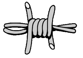 Barbed Wire Metal Sticker by Relo GIFS