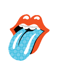 Rolling Stones Smile Sticker by David Ross Orthodontics