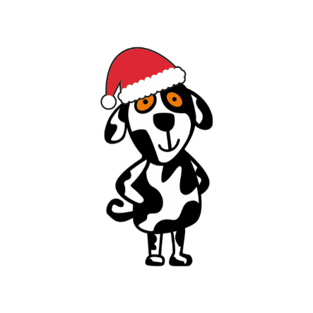 Santa Dog Christmas Sticker by Charlie House