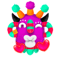 artban_ corazon beso enamorado diablito Sticker