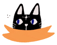 Cat Halloween Sticker by Tiny Hello