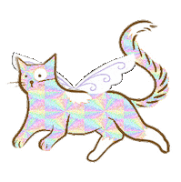 Daisyjones203 cat retro 90s sparkle Sticker