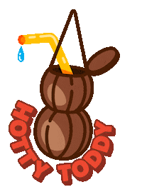 weartoddy drink pot hotty toddy Sticker