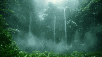 Rain Jungle GIF by Maryanne Chisholm - MCArtist