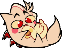 Cosodraws hazbin hotel cursed cat alastor michifer coso draws Sticker
