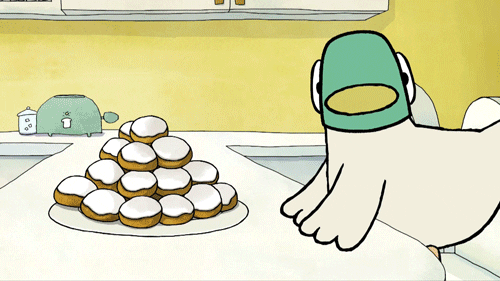Cake Eat GIF by Sarah & Duck