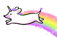 Dog Rainbow Sticker by Stefanie Shank
